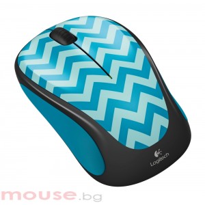 Logitech Wireless Mouse M238 Play Collection - Teal Chevron