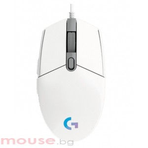 Геймърска мишка LOGITECH G102 LIGHTSYNC - WHITE - USB - N/A - EER