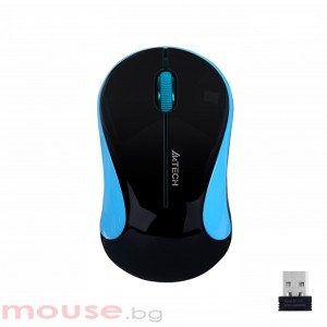 Оптична мишка A4tech G3-270N-5 V-Track, USB, Черен/Син