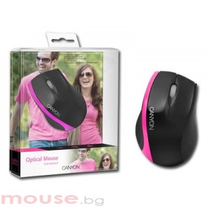 Мишка CANYON CNR-MSO01P Black/Pink