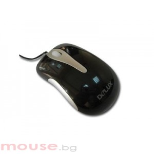 Мишка DELUX DLM-115/USB/BLACK/SILVER USB