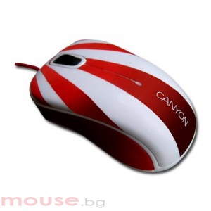 Мишка CANYON CNL-MSO07J Red/White