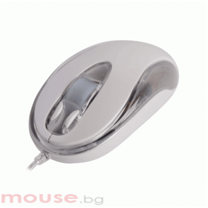 Мишка A4 BW-9 OPT/U-SHAP/WHEEL/SILVR