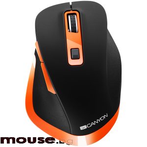 Мишка CANYON CNS-CMSW14BO Безжичен, Оптичен, Black-Orange