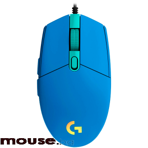 Геймърска мишка Logitech G102 LIGHTSYNC, USB, 8000 DPI, RGB ПОДСВЕТКА, синя
