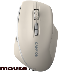 Мишка CANYON MW-21, 2.4 GHz Wireless mouse ,with 7 buttons, DPI 800/1200/1600, Battery: AAA*2pcs,Cosmic Latte,72*117*41mm, 0.075kg