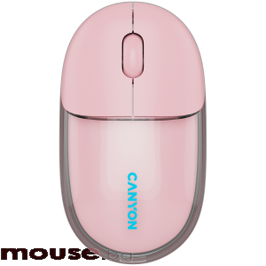 Мишка CANYON mouse OnClick 24 BT/ Wireless Transparent/Pink