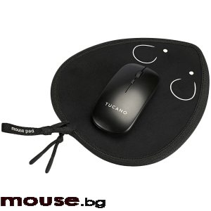 Мишка TUCANO TOPO MOUSE PAD + WIRELESS MOUSE BLACK