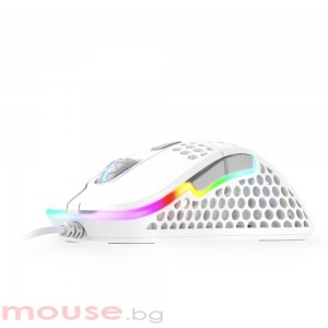 Геймърска мишка Xtrfy M4 White, RGB, Бял