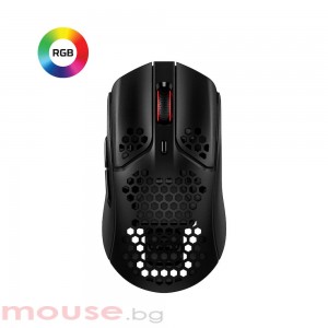 Геймърска мишка HyperX Pulsefire Haste Wireless, RGB, USB, Черен/Червен