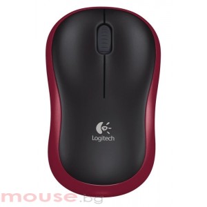 Безжична оптична мишка LOGITECH M185, Червена, USB