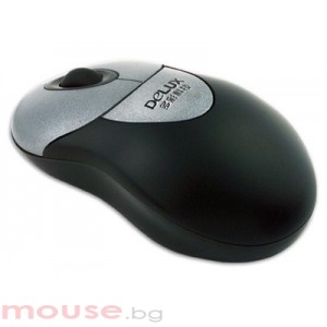 Мишка DELUX DLM-326BP/SILVER-BLACK PS/2