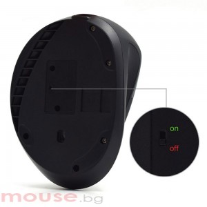 Оптична мишка Ewent EW3158, Безжична, Вертикална, 800/1200/1600 dpi, 5 бутона, Черна