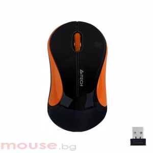 Оптична мишка A4tech G3-270N-3 V-Track, USB, Черен/Оранжев