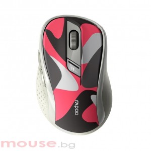 Безжична оптична мишка RAPOO M500 Silent, Multi-mode, безшумна, Червен