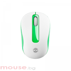 Мишка, ZornWee W550, Безжична, Бял/Зелен 