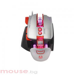 Геймърска мишка Mixie M9, Оптична, 8D, RGB, Сив 