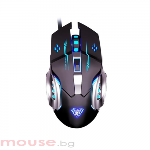 Геймърска мишка Aula S20, Оптична, 6D, RGB, Черен 