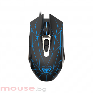 Геймърска мишка Aula S50, Оптична, 7D, RGB, Черен 