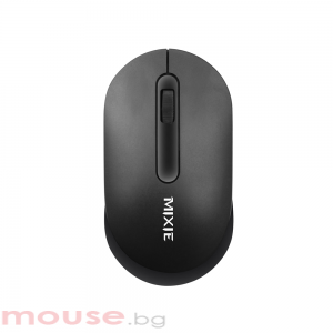 Мишка Mixie R518, Безжична, USB, 3D, Черен 