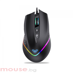 Геймърска мишка Aula F805, Оптична, 7D, RGB, Черен 