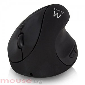 Оптична мишка Ewent EW3150, Безжична, Вертикална, 1600 dpi, USB, Черна