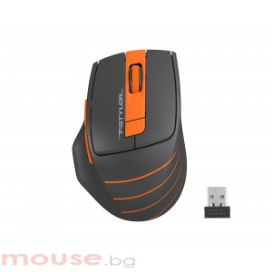 Оптична мишка A4tech FG30 Fstyler, безжична безшумна, Оранжев
