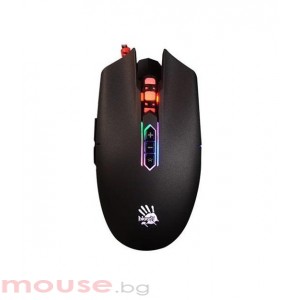 Геймърска мишка Bloody Q80 Neon X GLIDE, Оптична, USB, Черен