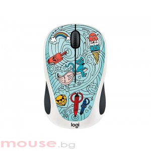 Мишка LOGITECH Doodle Collection - M238 Wireless Mouse - BAE-BEE BLUE