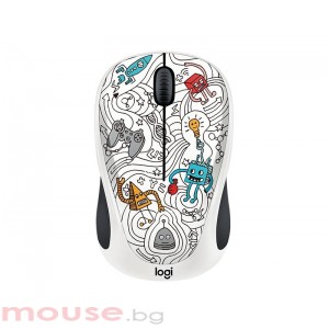 Мишка LOGITECH Doodle Collection - M238 Wireless Mouse - TECHIE WHITE