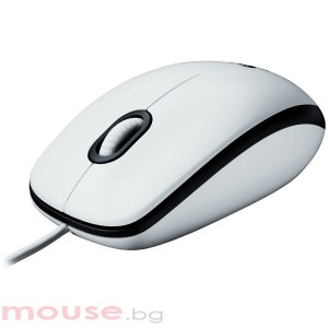 Мишка LOGITECH M100 – EWR2 кабел, оптичен, бял