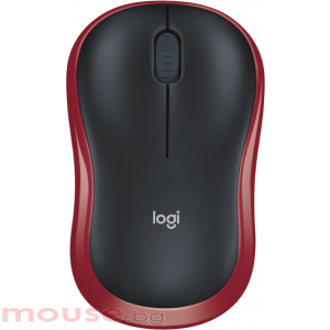 Безжична оптична мишка LOGITECH M185, Червена, USB
