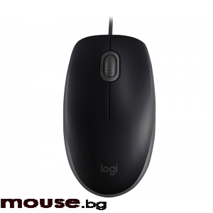 Жична оптична мишка LOGITECH B110 Silent, Черен, USB