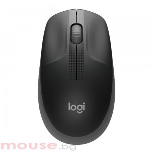 Безжична оптична мишка LOGITECH M190 Full-Size, USB, 1000 dpi, 3 бутона, Тъмно сив