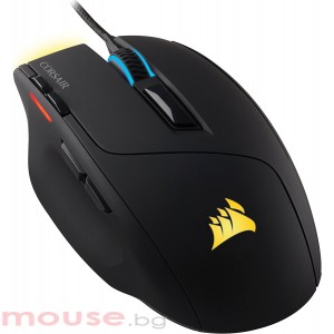 Mишка Corsair Gaming™ SABRE, 4 Zone RGB, 10000 DPI, 16.8M color, Optical Gaming Mouse, USB wired, Black (EU version)