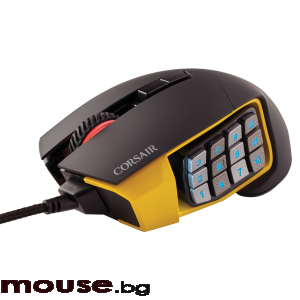 Мишка CORSAIR Gaming Scimitar Pro RGB, 16 000 DPI, USB, Black&Yellow