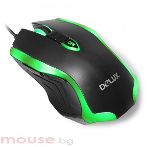 DELUX DLM-M556BU 5D Gaming Черна/зелена 