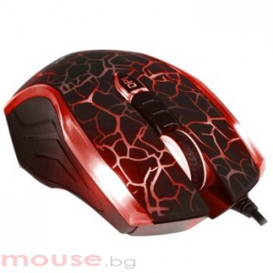 Мишка DELUX DLM-M556BU 5D Gaming Черна/червена