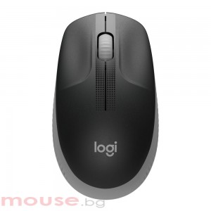 Безжична оптична мишка LOGITECH M190 Full-Size, USB, 1000 dpi, 3 бутона, Светло Сив