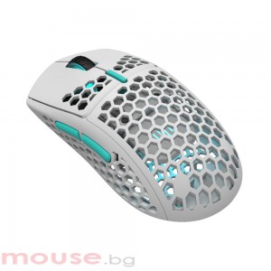 Геймърска мишка Dark Project ME4 Wireless White/Neon Blue