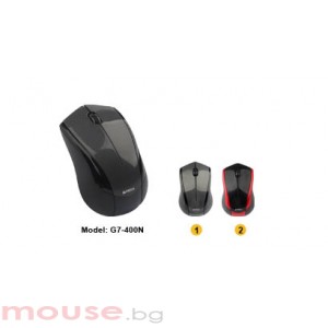 Безжична V-Track PADLESS мишка A4TECH G7-400N-2,  черно с червено