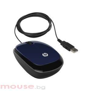 Мишка HP X1200 Wired optical, USB Blue Mouse