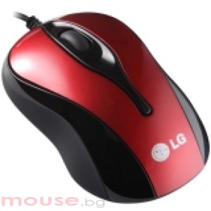 LG Retractable Optical Mini Mouse XM120 Combo Red