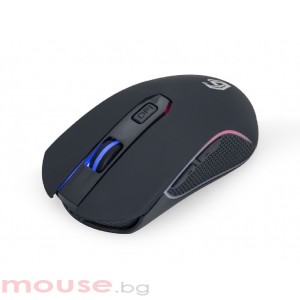 Геймърска мишка GEMBIRD MUSGW-6BL-01 6-button rechargeable wireless RGB  gaming mouse \"Firebolt\", черна