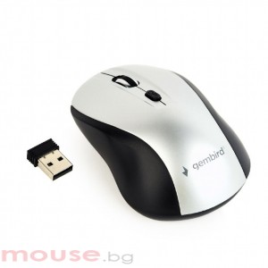Мишка GEMBIRD MUSW-4B-02-BS Wireless optical mouse, черно/сиво