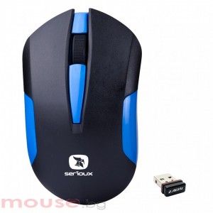 Мишка Drago 300 1000DPI Wireless serioux blue AA battery included 