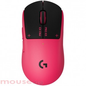 Геймърска мишка Logitech G Pro X3 Superstrike - Magenta Eclipse