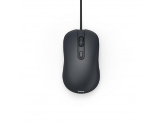 Оптична мишка HAMA CM-200, 4 бутонна, безшумна, с кабел, черна