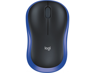 Безжична оптична мишка LOGITECH M185, USB, Син/Черен