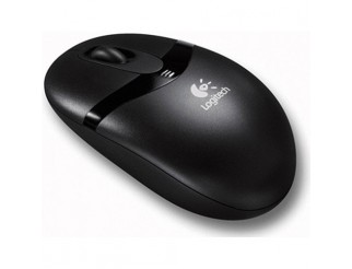 Mouse Logitech Cordless Black 3 Buttons, Refurbished